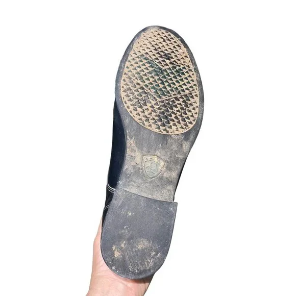 Ariat Black Leather Ankle Boots - Picture 9 of 9